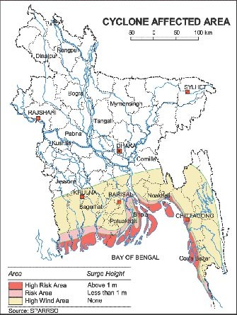 Cyclone Affected areas of Bangladesh