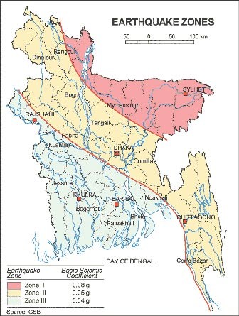 Earthquake Zones of Bangladesh
