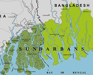 Map of Sundarbans